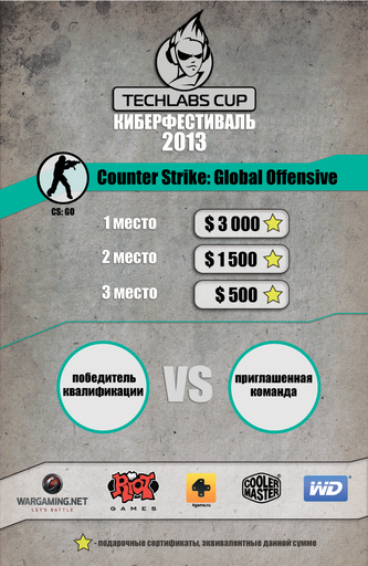 Киберспорт - TECHLABS CUP UA 2013: первые отборочные соревнования пройдут уже 10 августа! Киберспорт - TECHLABS CUP UA 2013: первые отборочные соревнования пройдут уже 10 августа!